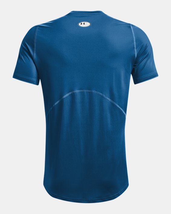 Men's HeatGear® Armour Fitted Short Sleeve, Blue, pdpMainDesktop image number 5